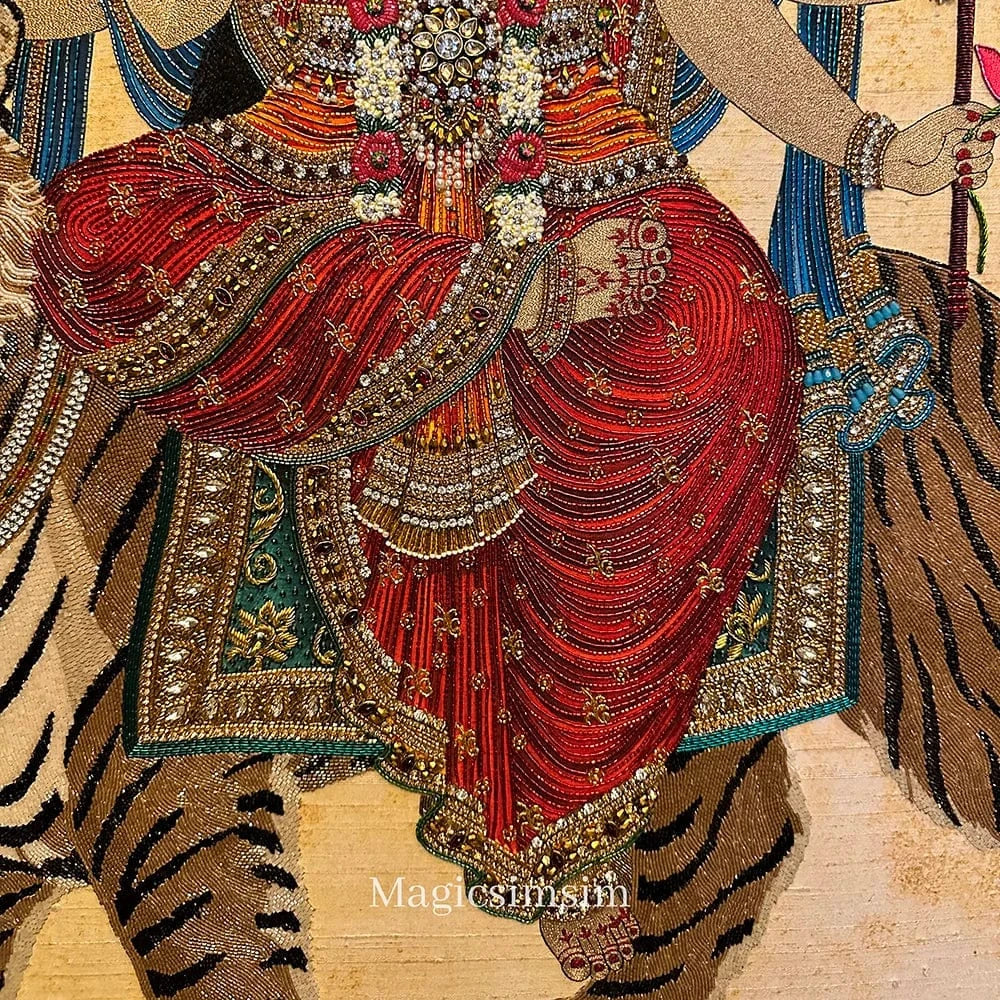 MagicSimSim ADISHAKTI GODDESS AMBA | 2.9ft X 3.7ft