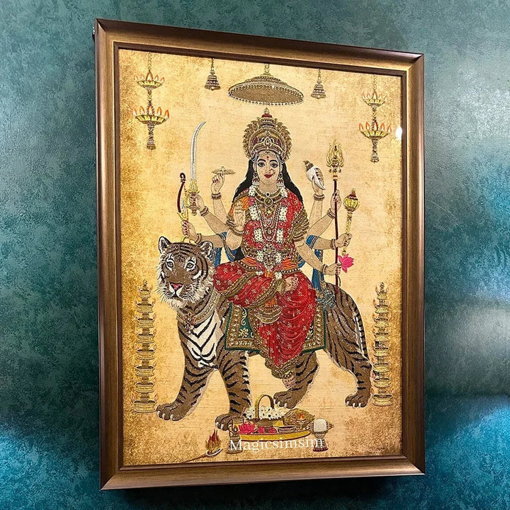 MagicSimSim ADISHAKTI GODDESS AMBA | 2.9ft X 3.7ft