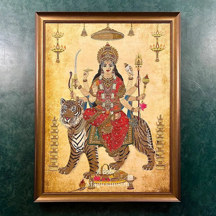 MagicSimSim ADISHAKTI GODDESS AMBA | 2.9ft X 3.7ft