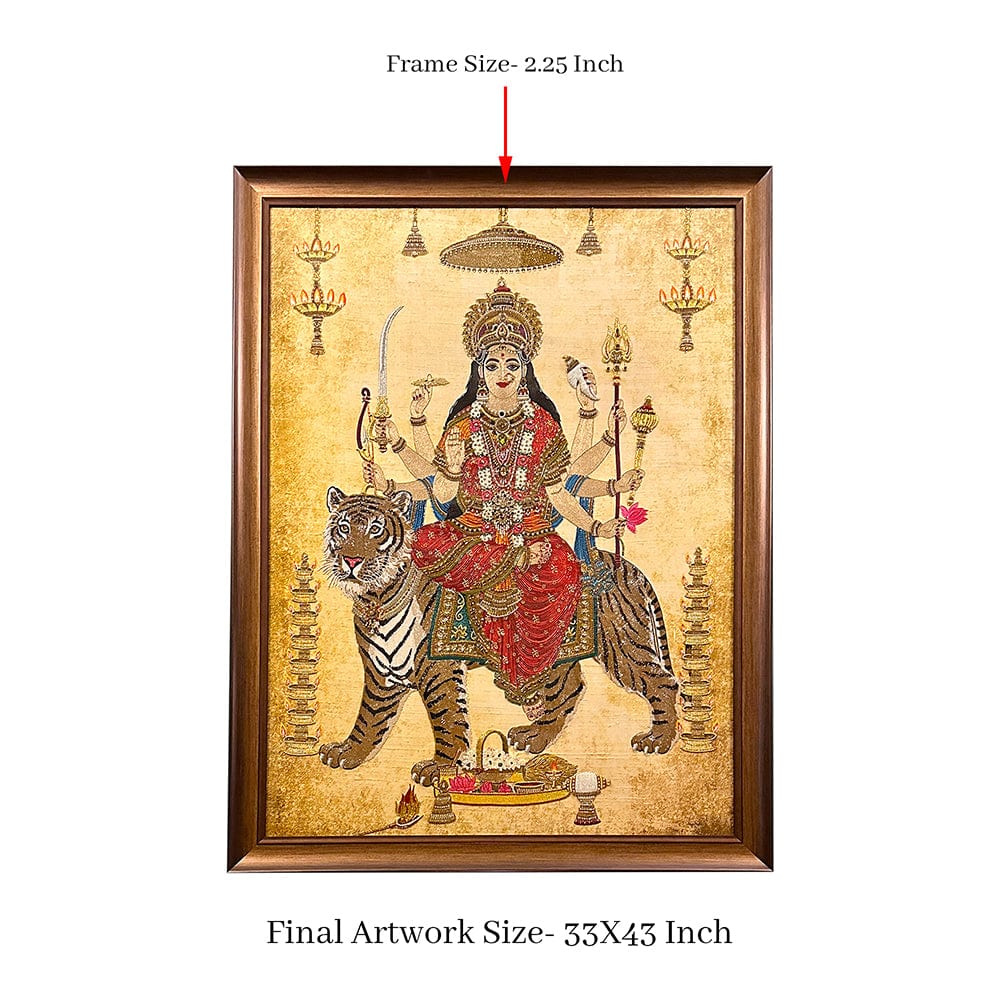 MagicSimSim Adishakti Goddess Amba | 2.9ft X 3.7ft