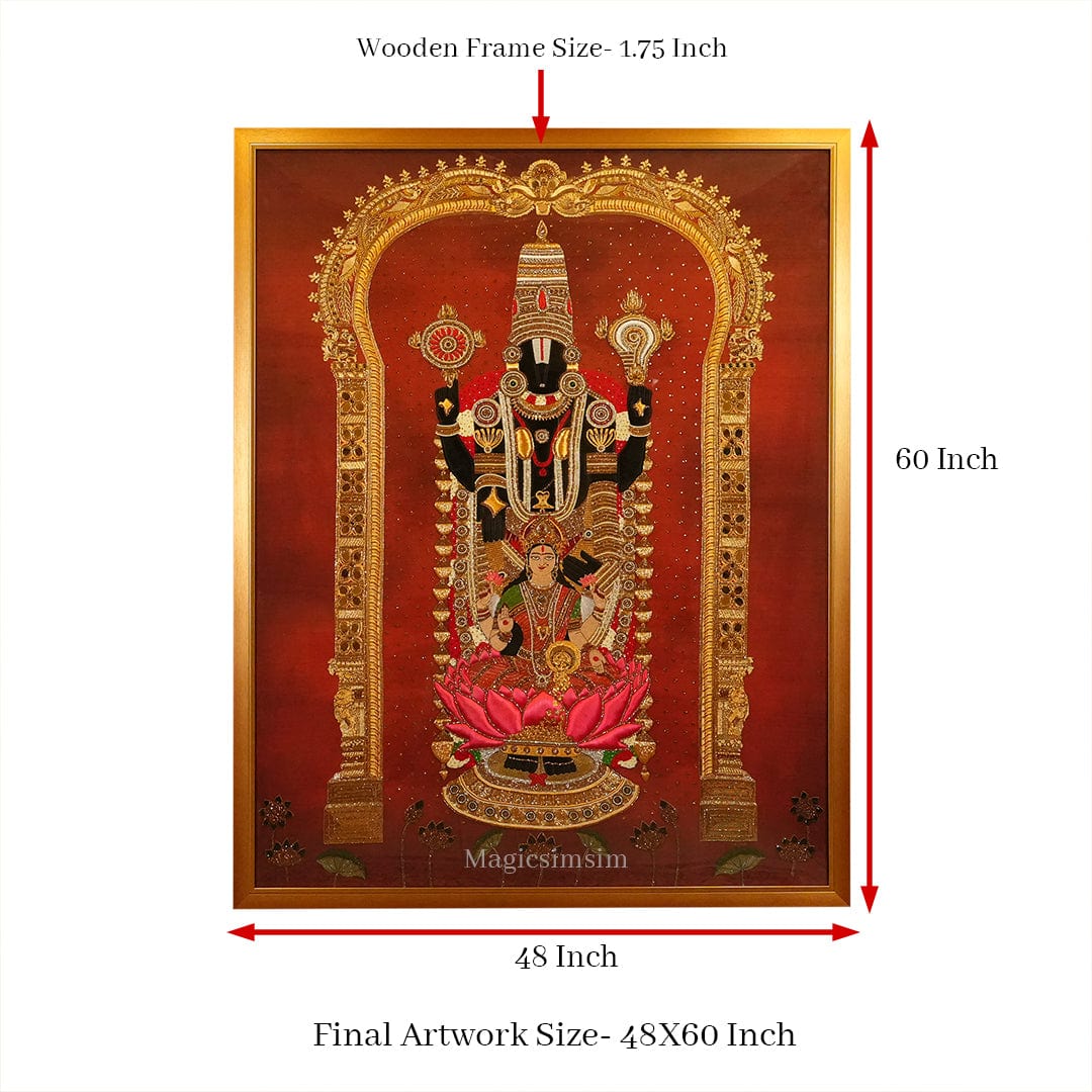 MagicSimSim Divine Lord Venkateshwara | 4ft x 5ft