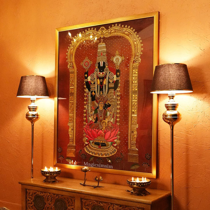 MagicSimSim Divine Lord Venkateshwara | 4ft x 5ft