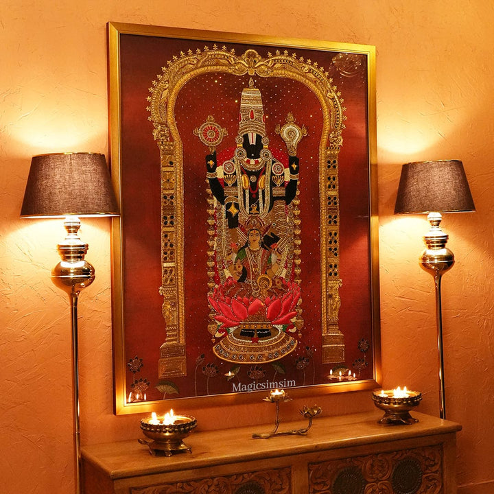 MagicSimSim Divine Lord Venkateshwara | 4ft x 5ft