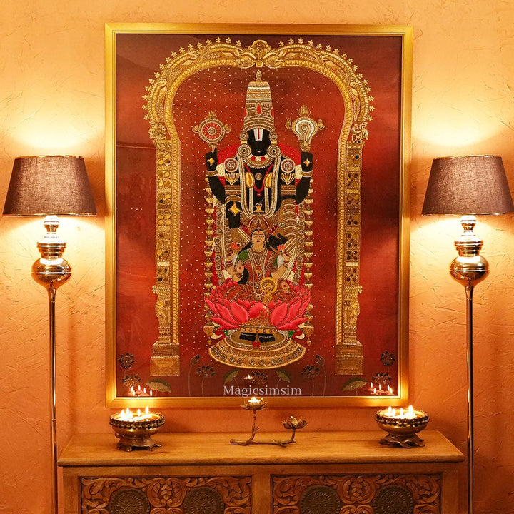 MagicSimSim Divine Lord Venkateshwara | 4ft x 5ft