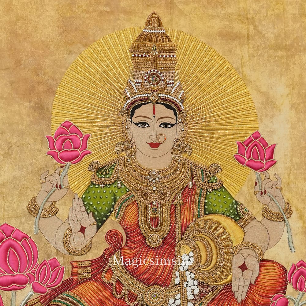 MagicSimSim Goddess Gajalakshmi | 3.3 ft x 7.3 ft