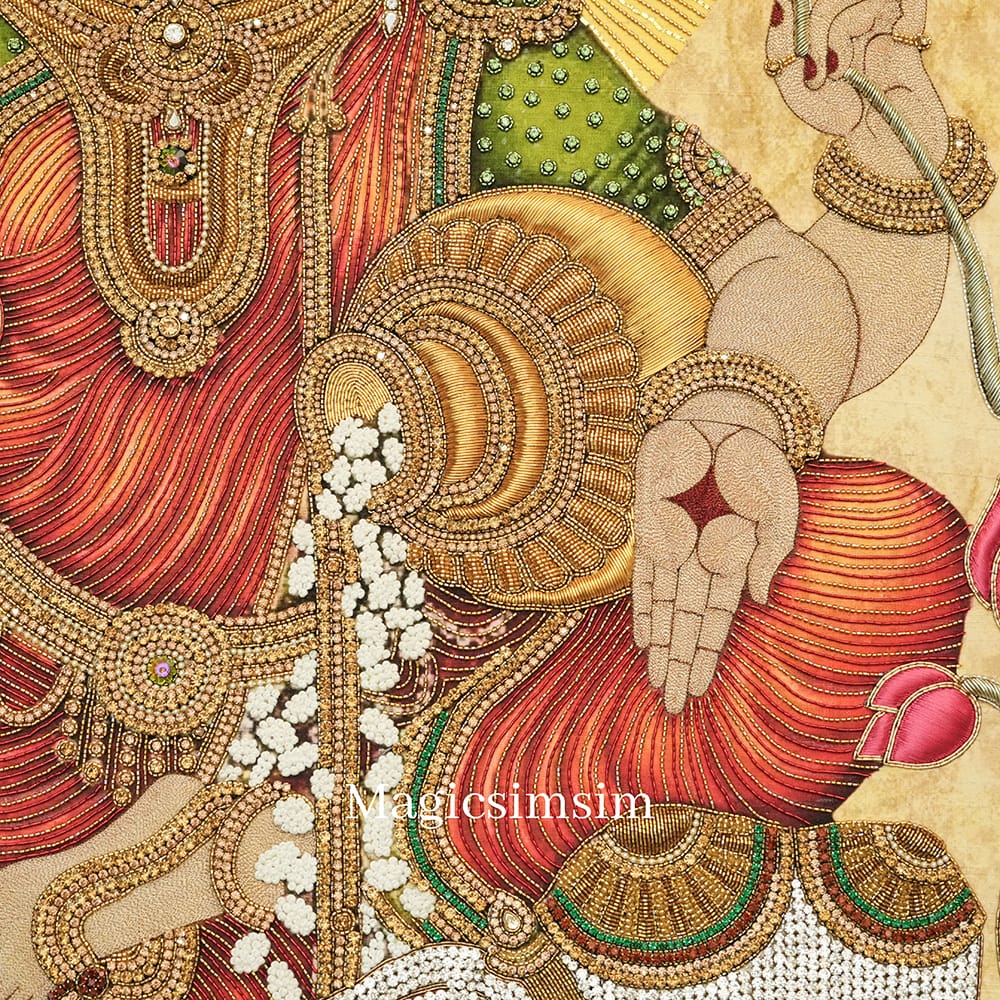 MagicSimSim Goddess Gajalakshmi | 3.3 ft x 7.3 ft