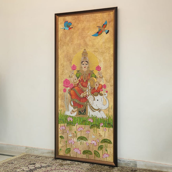 MagicSimSim Goddess Gajalakshmi | 3.3 ft x 7.3 ft