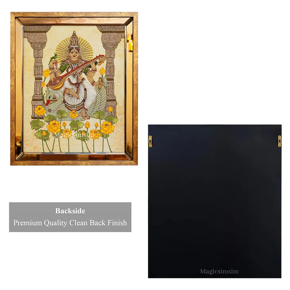 MagicSimSim Goddess Saraswati | 21 x 25 Inches