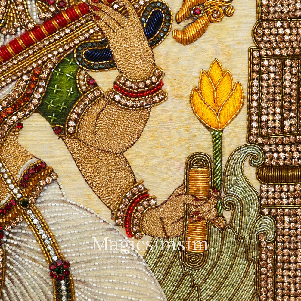 MagicSimSim Goddess Saraswati | 21 x 25 Inches