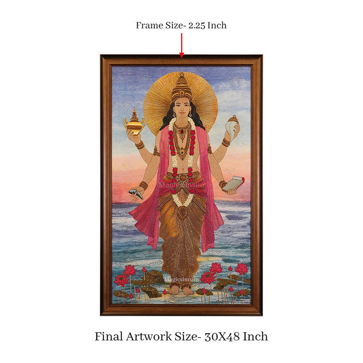 MagicSimSim Lord Dhanvantari | 2.6 ft X 4ft