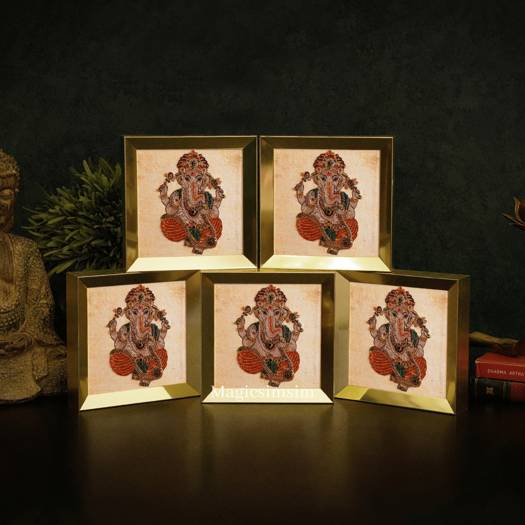 MagicSimSim Lord Ganesha - 5 Pcs Set | 6 x 6 inches