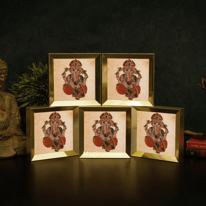 MagicSimSim Lord Ganesha - 5 Pcs Set | 6 x 6 inches