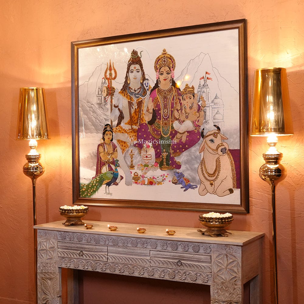 Magicsimsim Lord Shiv Parivar | 4.6 ft X 4 ft