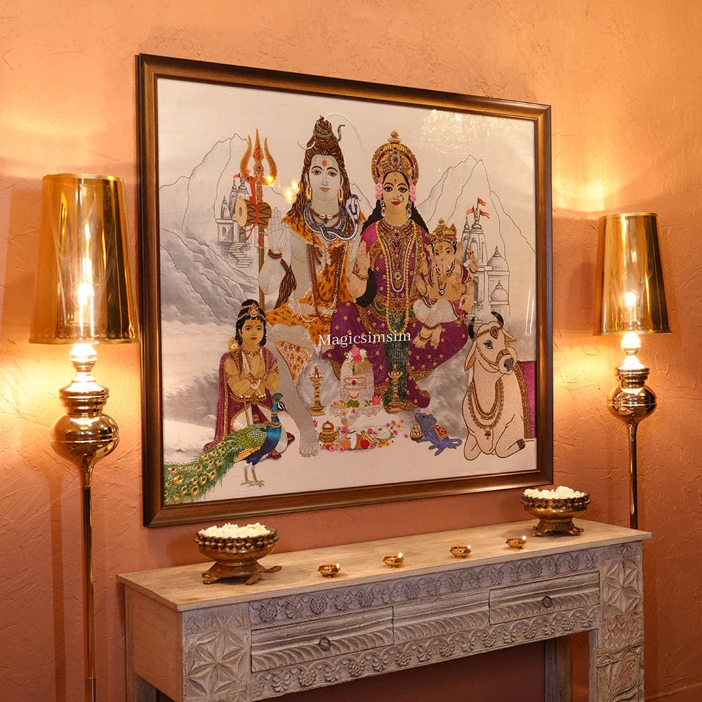 Magicsimsim Lord Shiv Parivar | 4.6 ft X 4 ft