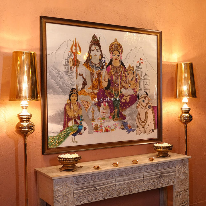Magicsimsim Lord Shiv Parivar | 4.6 ft X 4 ft