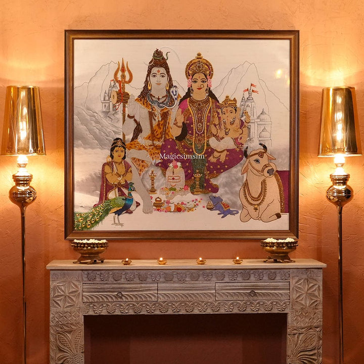 Magicsimsim Lord Shiv Parivar | 4.6 ft X 4 ft