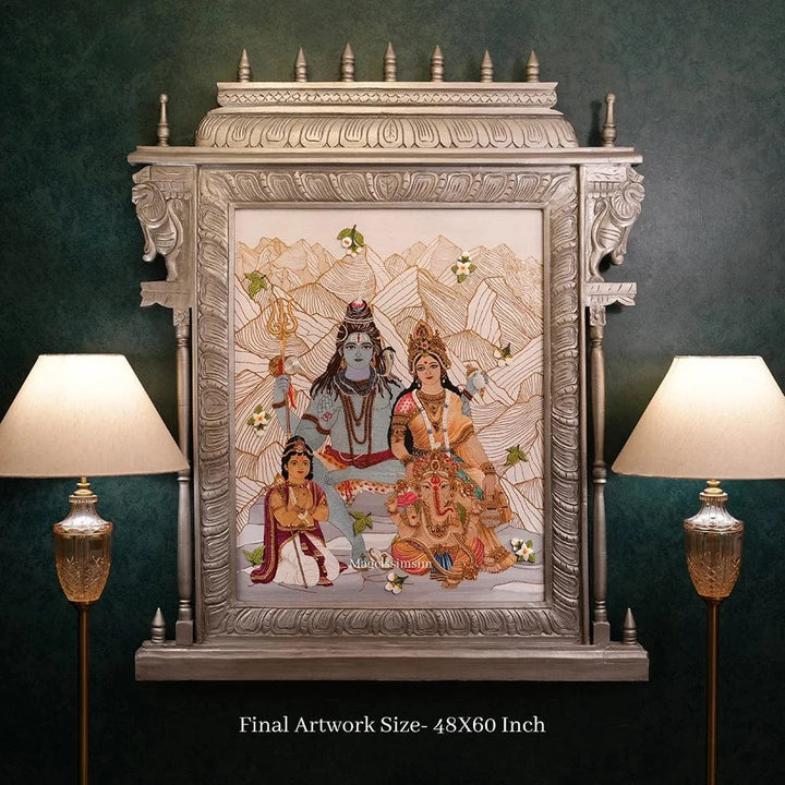 MagicSimSim Lord Shiva Parivar | 4ft X5 ft