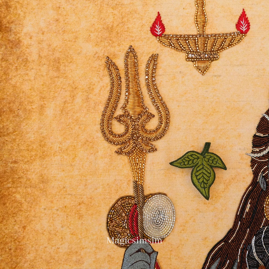 MagicSimSim Lord Shiva with Maa Paravati | 19 x 24 Inches