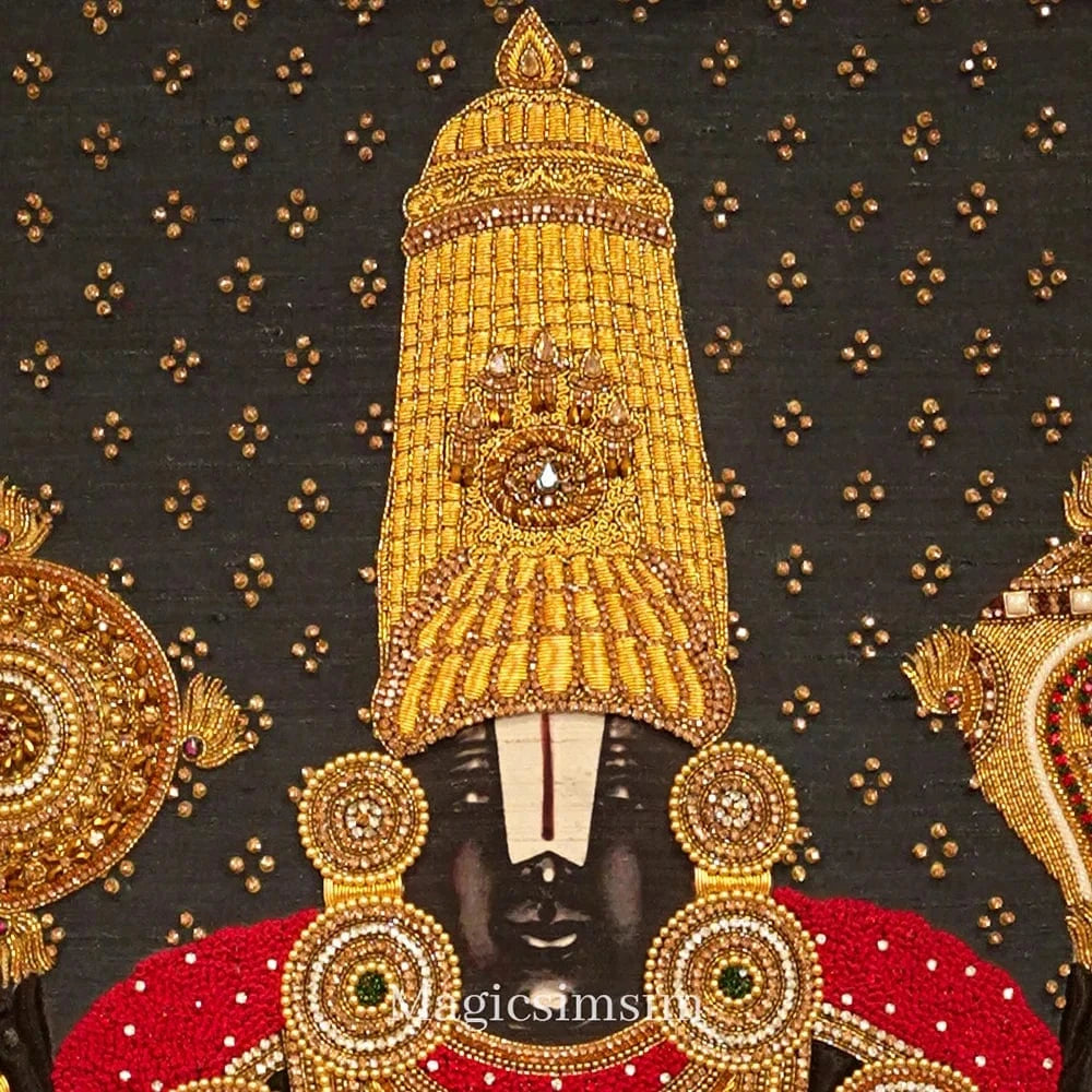 MagicSimSim Lord Venkateshwara with Goddess Swarn Lakshmi | 3 ft X 4.6 ft