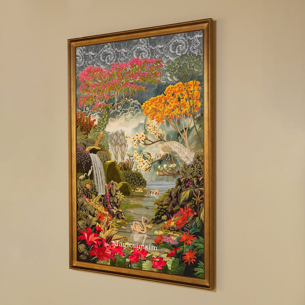 Magicsimsim Meghdoot Art | 4 ft X 6 ft