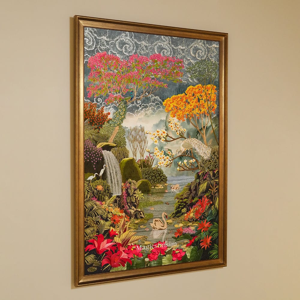 Magicsimsim Meghdoot Art | 4 ft X 6 ft