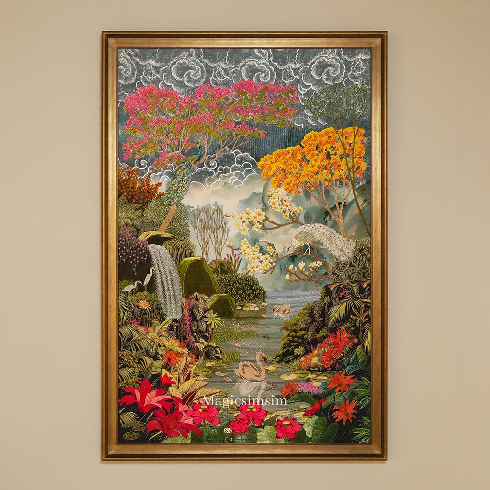 Magicsimsim Meghdoot Art | 4 ft X 6 ft