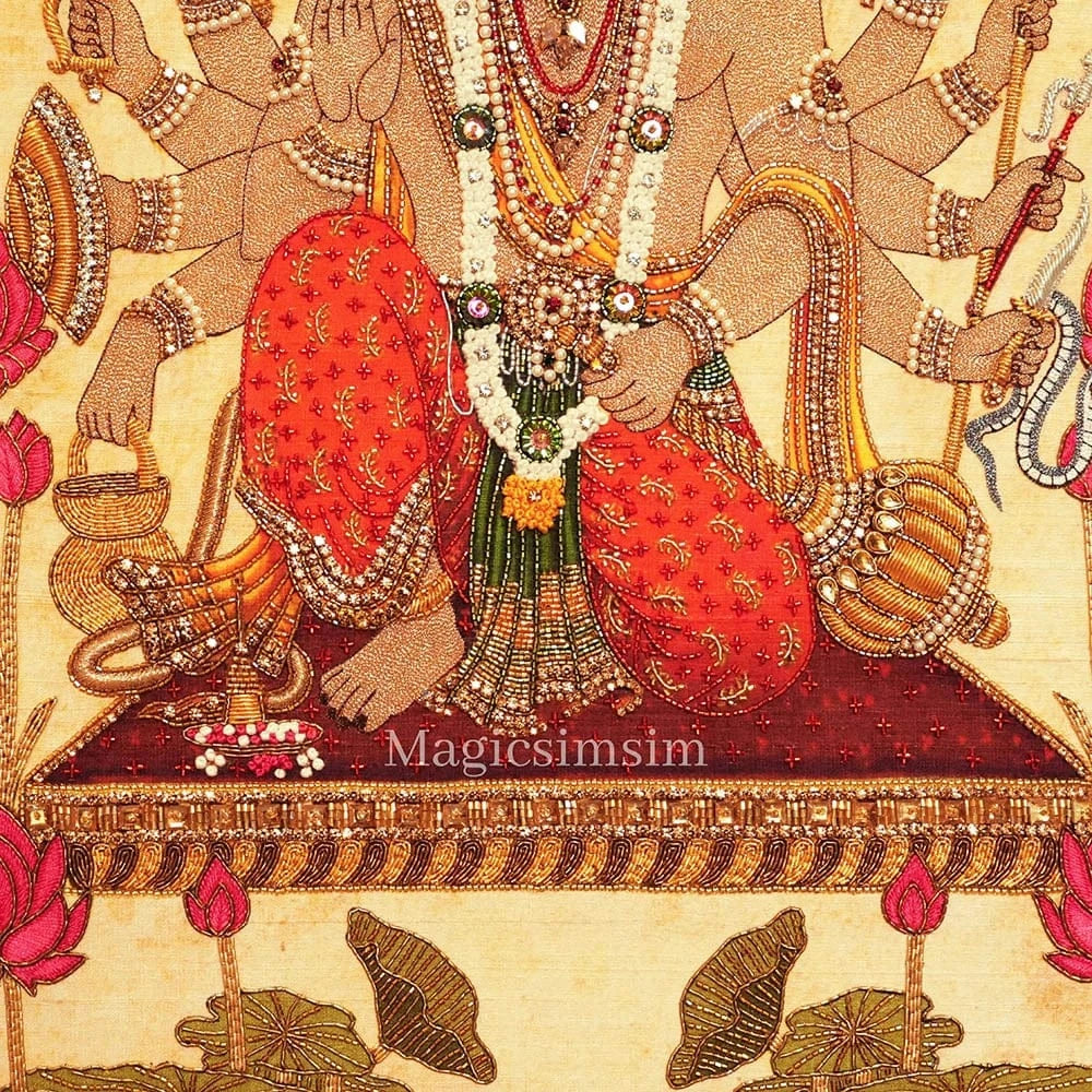 MagicSimSim Panchmukhi Hanuman Ji | 21 Inch X 25 Inch