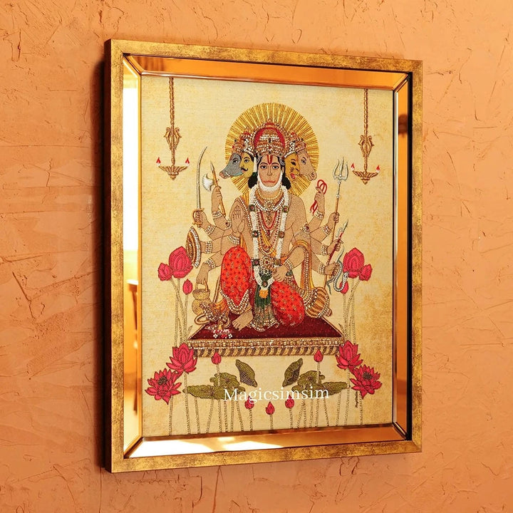 MagicSimSim Panchmukhi Hanuman Ji | 21 Inch X 25 Inch