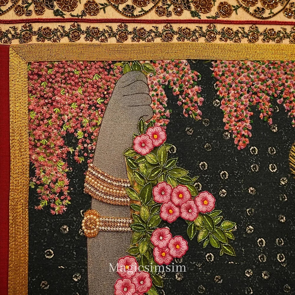 MagicSimSim Radhakrishna - Divine Love | 6 ft X 6 ft