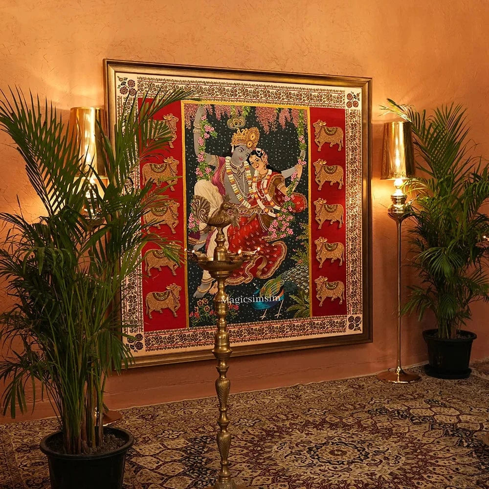 MagicSimSim Radhakrishna - Divine Love | 6 ft X 6 ft