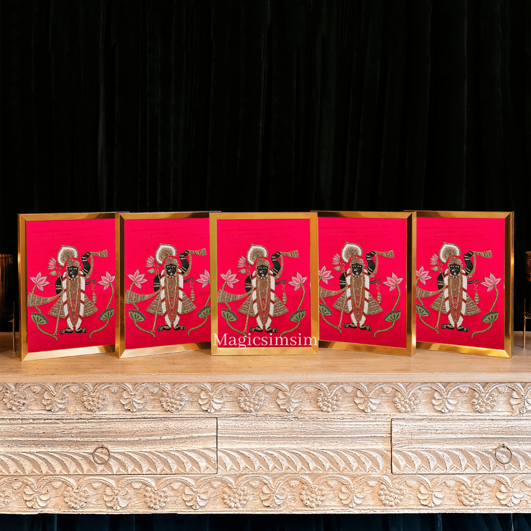 MagicSimSim Shrinath ji  - 5 Pcs Set | 9 x 12 Inches