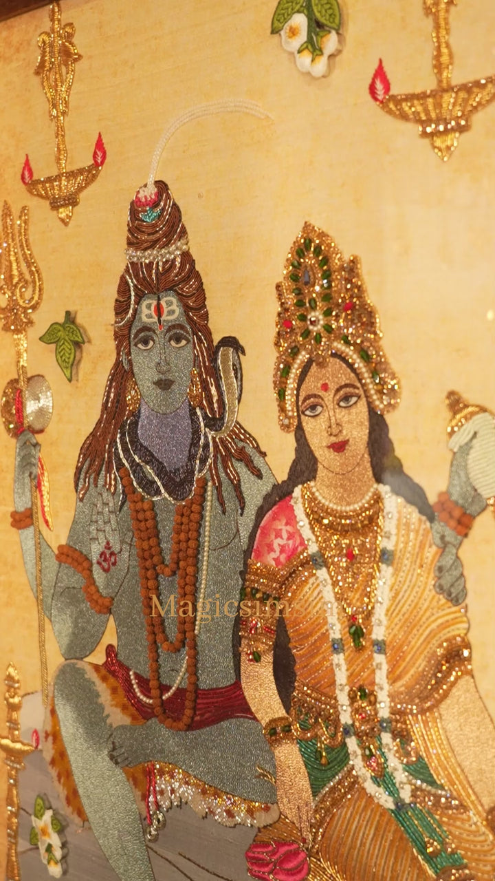 Lord Shiva with Maa Paravati | 19 x 24 Inches
