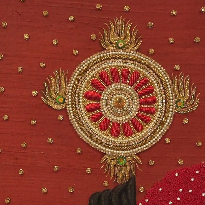 Lord Venkateshwara with Goddess Swarn Lakshmi | 3.6 ft X 6 ft