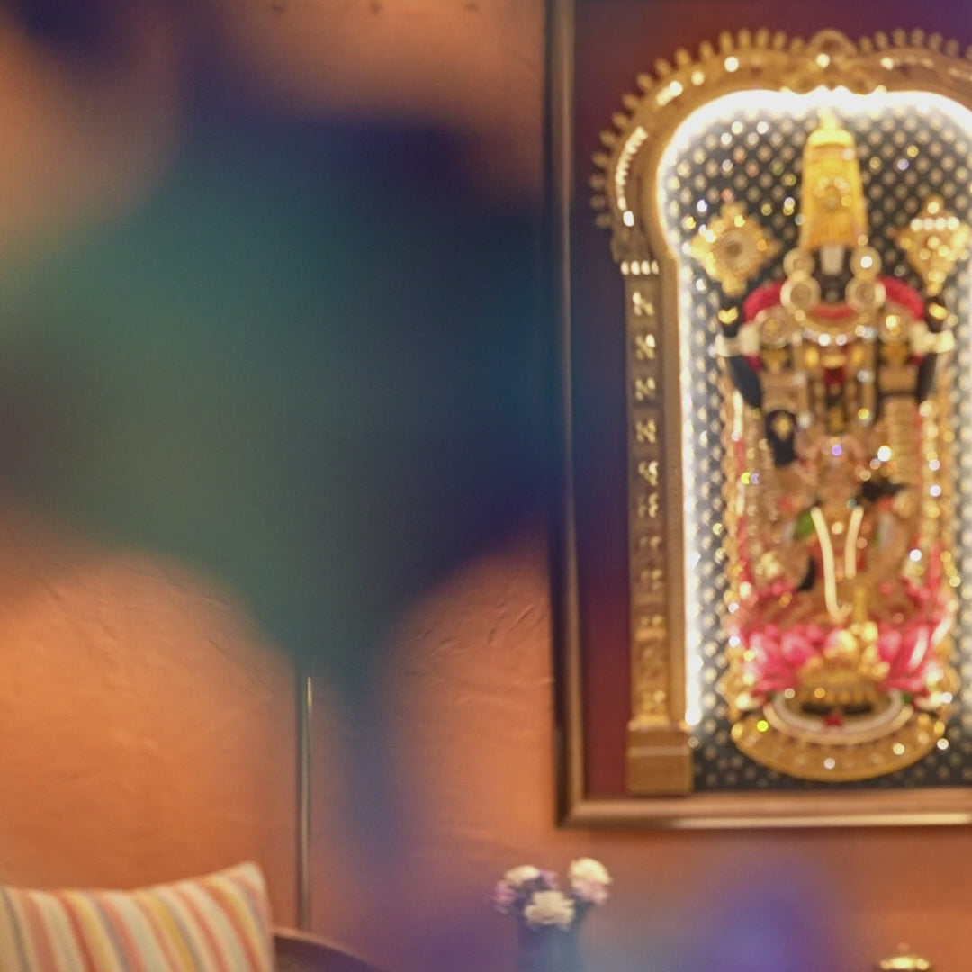 Lord Venkateshwara with Goddess Swarn Lakshmi | 3 ft X 4.6 ft